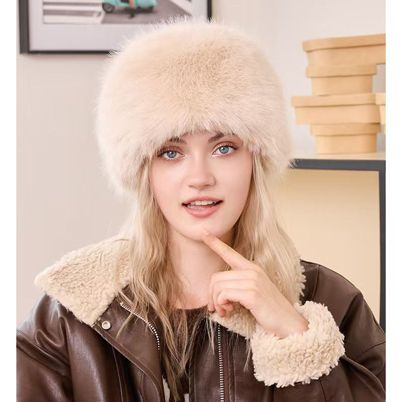 Thickened windproof warm versatile wool hat