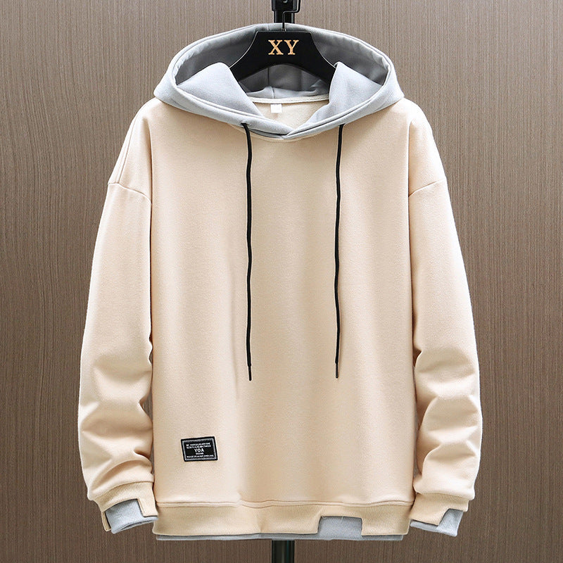 Mens Hooded Sweatshirt Loose Fit Two Piece Style