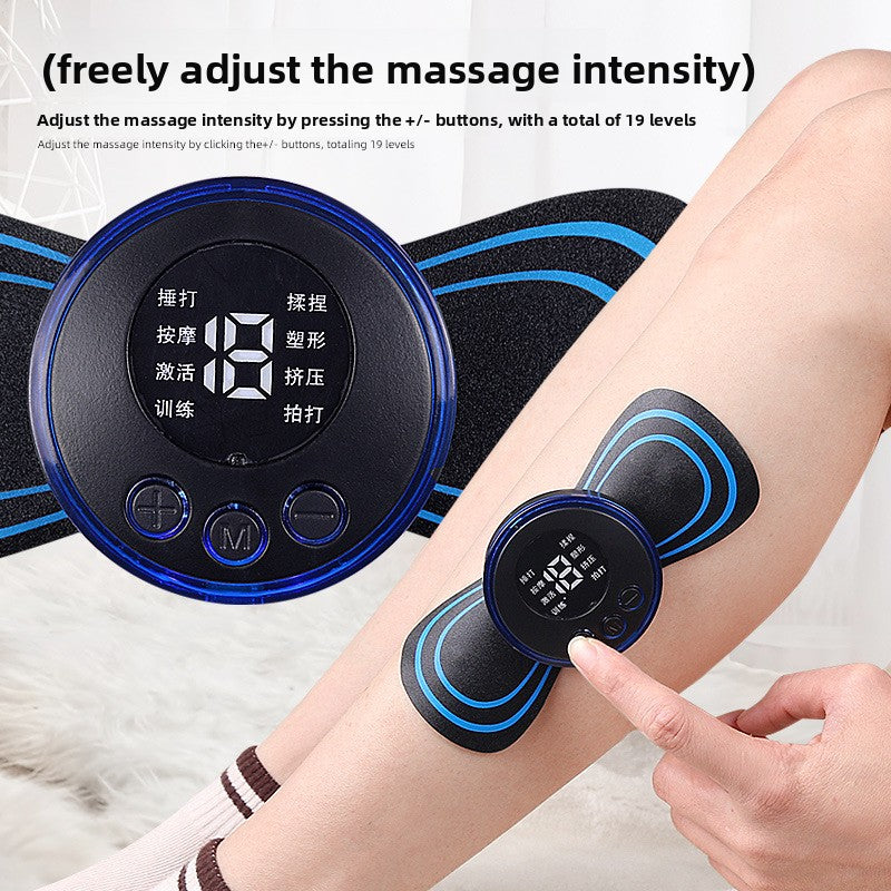 Portable EMS Muscle Stimulation Massager with Gel Pads