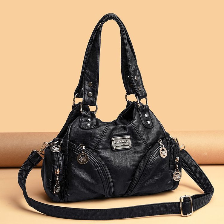 Retro Soft Leather Crossbody Bag
