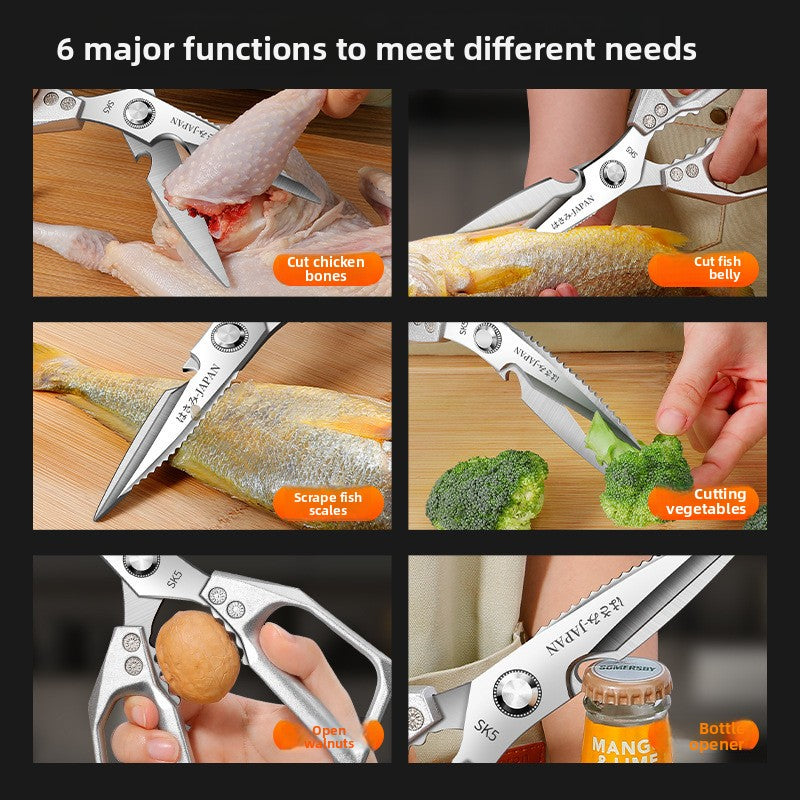 Multi-function Stainless Steel Kitchen Scissors
