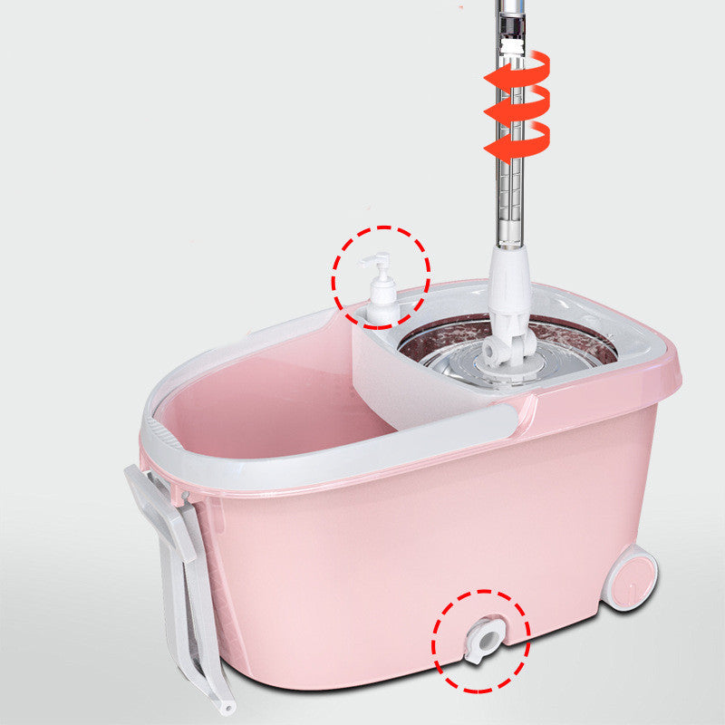Hand-free Housework Cleaning Utensils Wet And Dry Mop Bucket